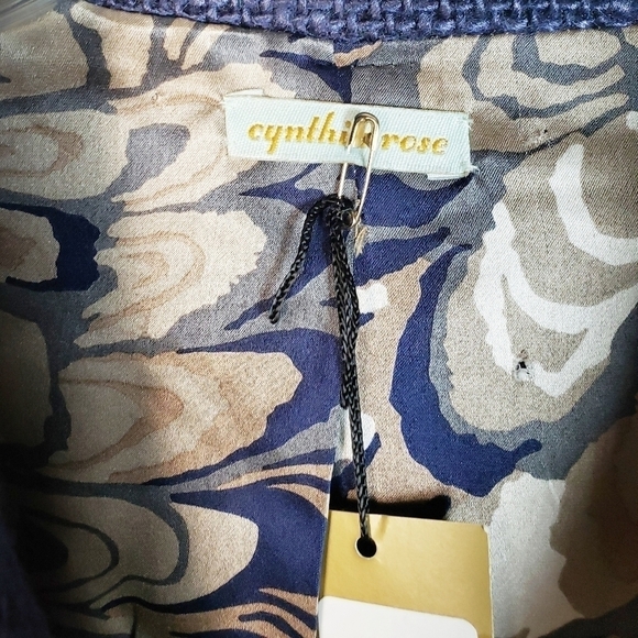 CYNTHIA ROSE Fly Away jacket blazer cropped feather silky - Picture 5 of 6